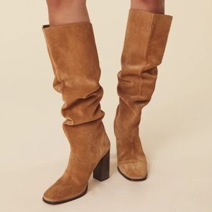 SPELL Cha Cha Slouch Boots Tan Suede Size 39 Euro or 8 US